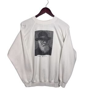 Vintage 80s Charles Darwin Hanes Sweatshirt Mens Size Large